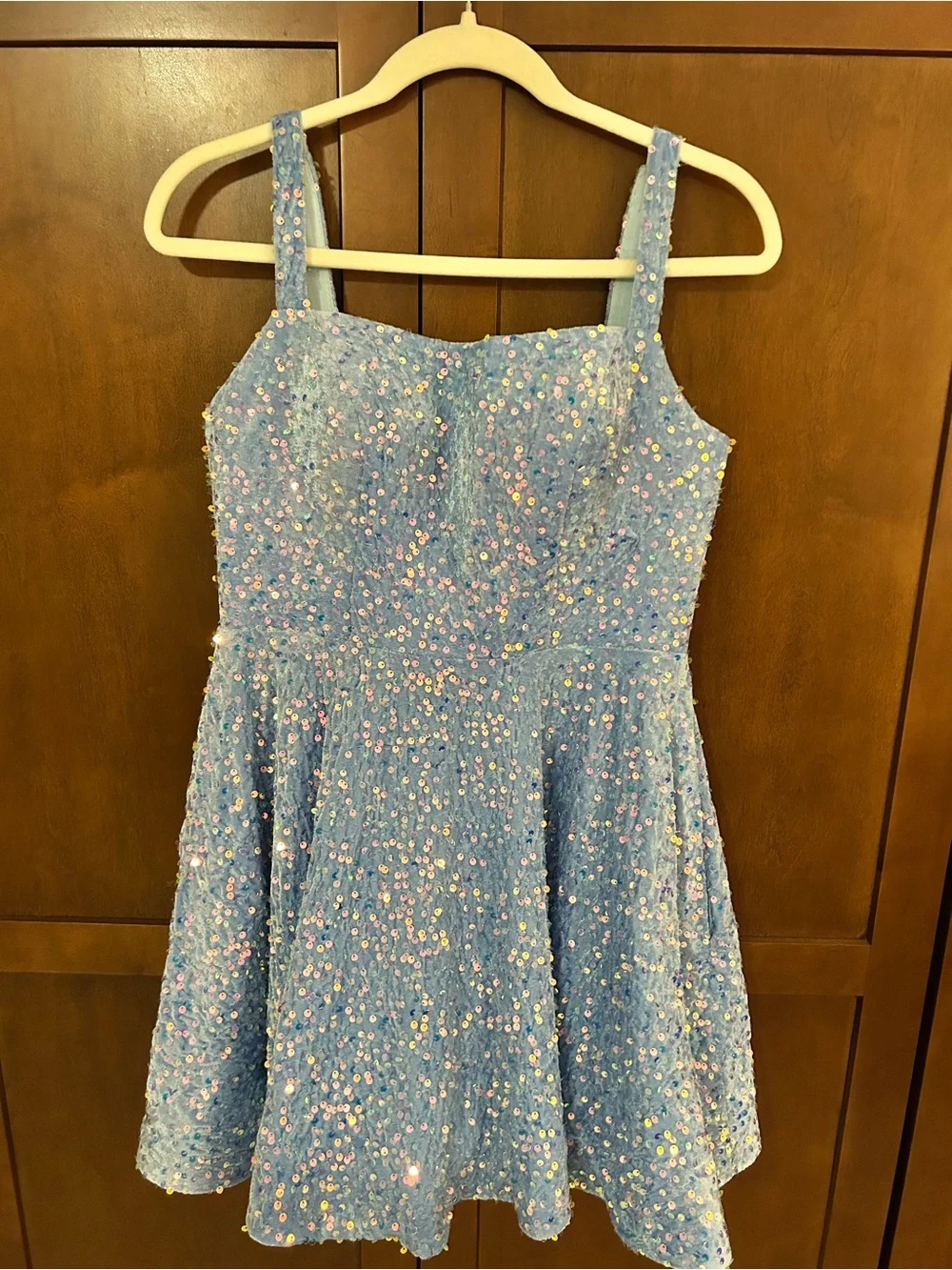 Sparkly Sequin Blue Girls' Party Dress